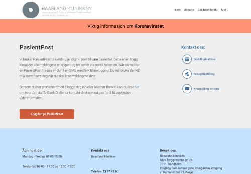 
                            7. Baasland-klinikken - PasientPost | HelseRespons