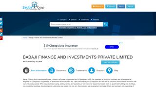 
                            7. BABAJI FINANCE AND INVESTMENTS PRIVATE LIMITED - Company ...