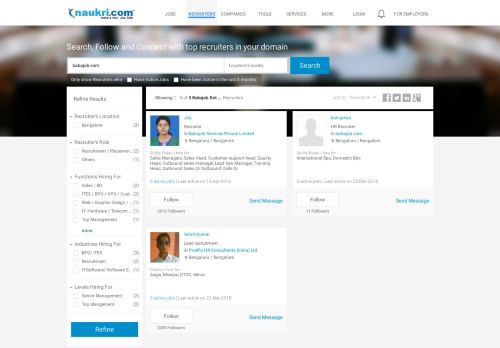 
                            8. Babajob.com Recruiters - Babajob.com Placement Consultants ...