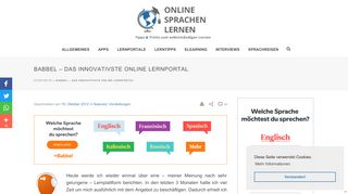 
                            11. Babbel - das innovativste online Lernportal - Online Sprachen Lernen