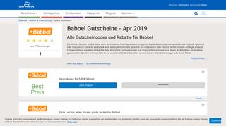 
                            11. Babbel Gutscheine | Sprachkurse für 4,95€/Monat | SPARWELT