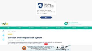 
                            8. Babcock online registration system ▷ Legit.ng