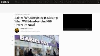 
                            11. Babies 'R' Us Registry Is Closing: What Will Members And Gift ...