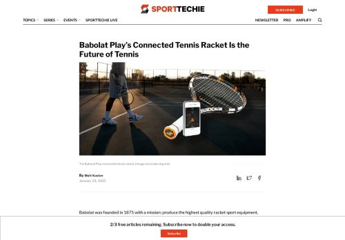 
                            5. Babolat Play Connected Tennis Racket is the Future of Tennis