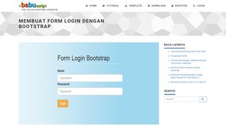 
                            2. Babuscript | Membuat Form Login Dengan Bootstrap