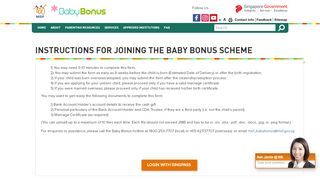 
                            1. Baby Bonus - Instructions for Enrolment