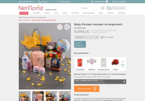 
                            10. Baby Pamper Hamper Arrangement | Flowers | NetFlorist