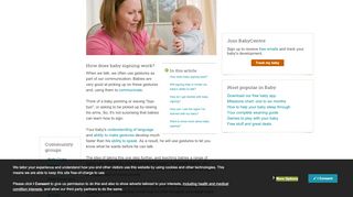 
                            10. Baby signing - BabyCentre UK