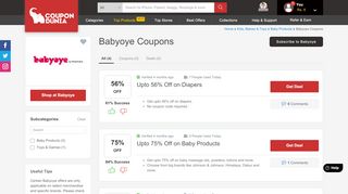 
                            4. Babyoye Coupons, Offers: Upto 50% OFF + Rs.455 Extra Cashback