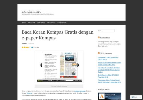 
                            9. Baca Koran Kompas Gratis dengan e-paper Kompas | akhdian.net