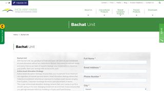 
                            2. Bachat Unit - MCB-Arif Habib Savings and Investments Limited