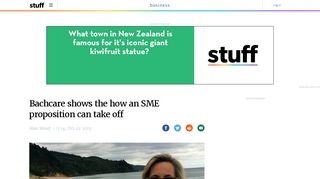 
                            6. Bachcare shows the how an SME proposition can take off | Stuff.co.nz