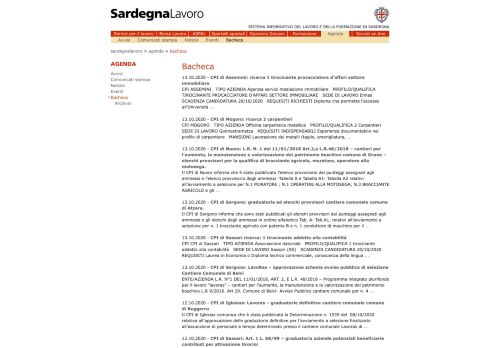 
                            13. Bacheca - SardegnaLavoro - Home page