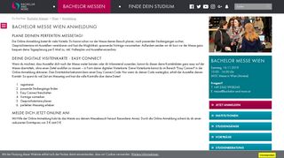 
                            2. Bachelor Messe Wien Anmeldung - bachelor and more at