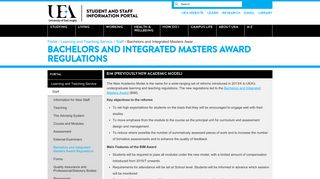 
                            7. Bachelors and Integrated Masters Award ... - The UEA Portal