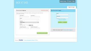 
                            11. Back At Ease > Login Or Sign Up - secure-booker.com