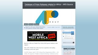 
                            8. Back for a 5th year, Mobile West Africa 2015 garners industry-wide ...