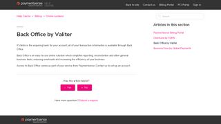 
                            3. Back Office by Valitor – Help Centre