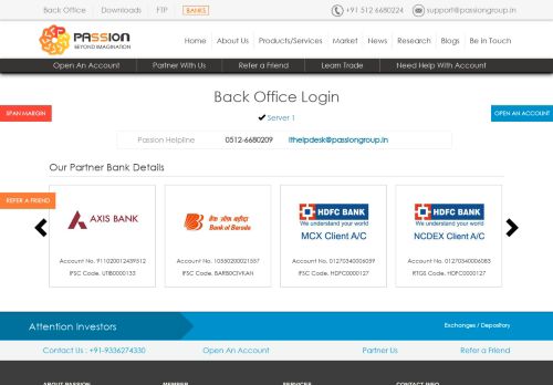 
                            6. Back Office Login at Passion Group