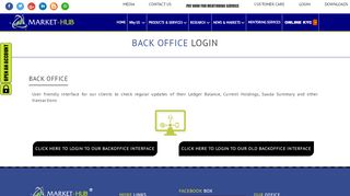 
                            9. Back office login - Market Hub