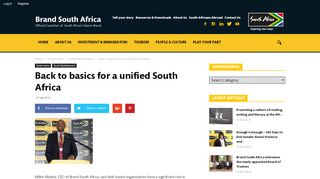 
                            11. Back to basics for a unified South Africa | Brand South Africa