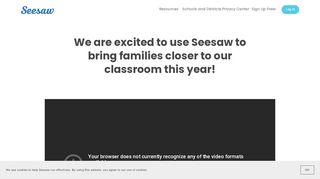 
                            3. Back to School with Seesaw: Welcome for Families
