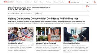 
                            11. BACK TO WORK 50+ Connects Employers and Older Workers - AARP