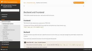 
                            1. Backend and Frontend — Getting Started Tutorial latest (9.5) - TYPO3 ...