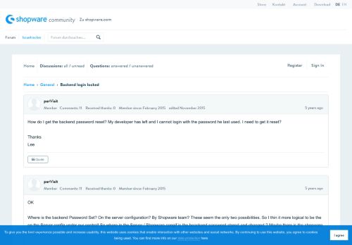 
                            1. Backend login locked - Shopware Community Forum