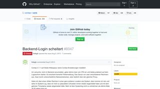 
                            5. Backend-Login scheitert · Issue #6047 · contao/core · GitHub