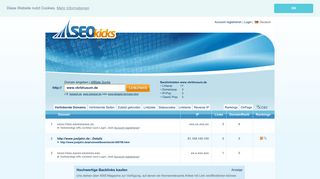 
                            8. Backlink Analyse www.vbrbhusum.de » SEOkicks Backlinkcheck