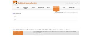 
                            8. Backoffice Login - ALB Stock Broking!