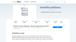 
                            3. Backoffice.paid2save.com website. Paid2Save Login.