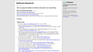 
                            12. Backpack: Software Research