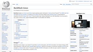 
                            8. BackSlash Linux - Wikipedia