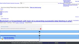 
                            11. Backslash or forwardslash with login id is preventing successful ...
