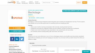 
                            11. Backstage | SpotMe | CabinetM