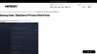 
                            9. Backup Data - BlackBerry Protect Web Portal | Verizon Wireless