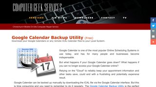 
                            11. Backup Google Calendar - Free Download - Computer Geeks