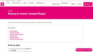 
                            3. Backup & restore: Coolpad Rogue | T-Mobile Support