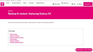 
                            10. Backup & restore: Samsung Galaxy S4 | T-Mobile Support