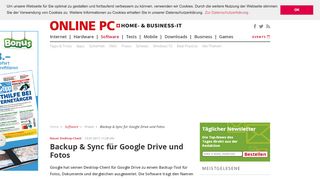 
                            9. Backup & Sync für Google Drive und Fotos - onlinepc.ch