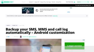 
                            13. Backup your SMS, MMS and call log automatically - Android ...