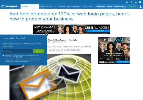 
                            10. Bad bots detected on 100% of web login pages, here's how to protect ...