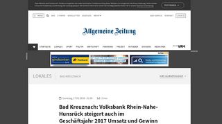 
                            5. Bad Kreuznach: Volksbank Rhein-Nahe-Hunsrück steigert auch im ...