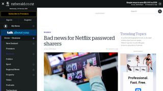 
                            10. Bad news for Netflix password sharers - NZ Herald