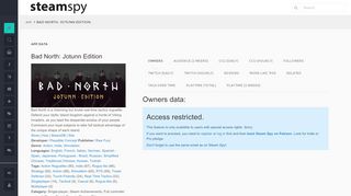 
                            6. Bad North - SteamSpy - All the data and stats about Steam games
