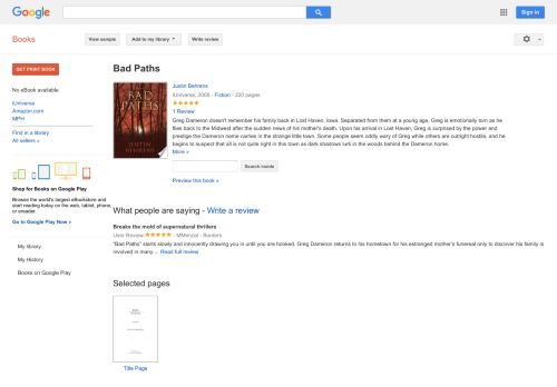 
                            10. Bad Paths - Keputusan Buku Google