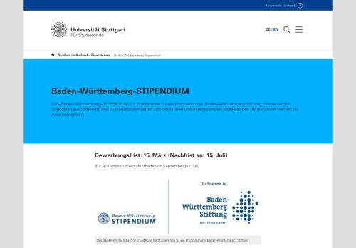
                            13. Baden-Württemberg-STIPENDIUM | Für Studierende | Universität ...