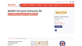 
                            4. BADER Versand (Schweiz) AG - Verband der Schweizer Online-Händler
